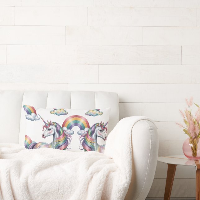 Magical Rainbow Unicorn Kussen (Bank)