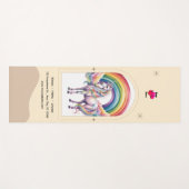 Magical Rainbow Unicorn name &logo Personalized Yogamat (Voorkant (horizontaal))
