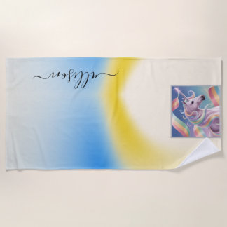 Magical Rainbow Unicorn name Personalized  Strandlaken