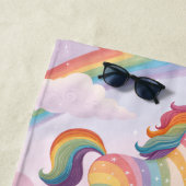 Magical Rainbow Unicorn name Personalized Strandlaken (In situ)