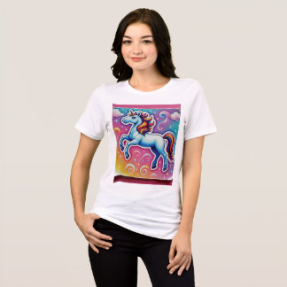 Magical Rainbow Unicorn Sticker – Colorful Fantasy Tri-Blend Shirt
