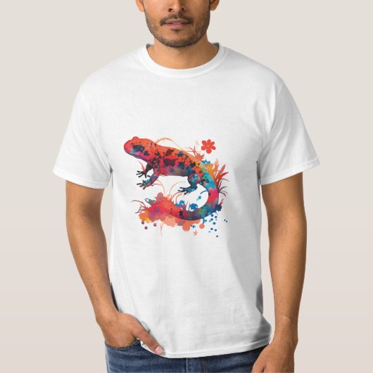 Magical Red Salamander T-shirt (Voorkant)