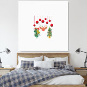 Magical Reindeer Bells and Christmas Tree Design  Canvas Afdruk (Insitu (Slaapkamer))