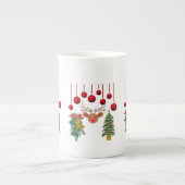 Magical Reindeer Bells and Christmas Tree Design Porselein Kop (Voorkant)
