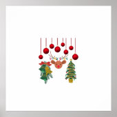 Magical Reindeer Bells and Christmas Tree Design Poster (Voorkant)