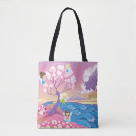 Magical Riverbank met Fairies Unicorn en Mermaid Draagtas