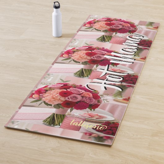 Magical rose background name Personalized  Yogamat (In situ)