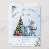 Magical Santa Birthday Invitation – 10th Birthday Bedankkaart (Voorkant)
