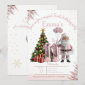 Magical Santa Birthday Invitation – 11th Birthday (Devant / Derrière)