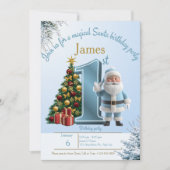 Magical Santa Birthday Invitation – 1st Birthday (Devant)