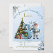Magical Santa Birthday Invitation – 3rd Birthday (Devant)
