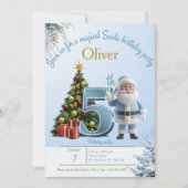 Magical Santa Birthday Invitation – 5th Birthday (Devant)