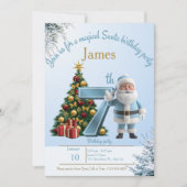 Magical Santa Birthday Invitation – 7th Birthday (Devant)