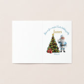 Magical Santa Birthday Invitation  Folie Kaarten (Binnen)
