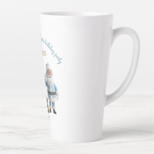 Magical Santa Birthday Invitation Latte Mok (Rechts)