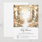 Magical Simple Enchanted Forest Baby shower Kaart (Voorkant / Achterkant)