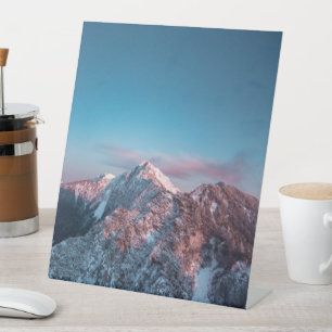 Magical sky boven berg Storžič, Slovenië Reclamebord Met Voetstuk