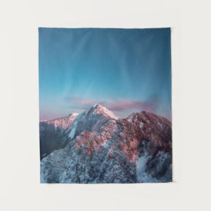 Magical sky boven berg Storžič, Slovenië Wandkleed