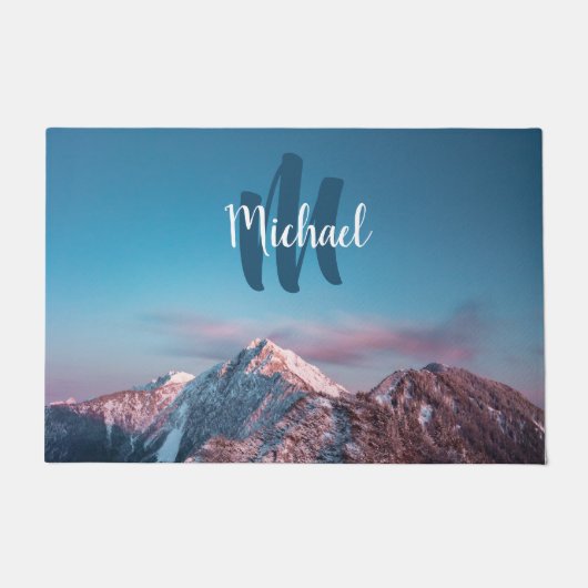 Magical sky monogram berg Storžič Slovenië Deurmat (Voorkant)