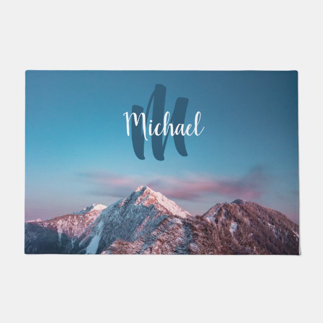 Magical sky monogram berg Storžič Slovenië Deurmat (Voorkant)