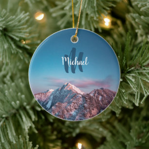 Magical sky monogram berg Storžič Slovenië Keramisch Ornament