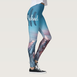 Magical sky monogram berg Storžič Slovenië Leggings