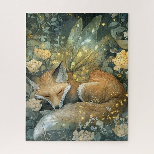 Magical sleeping Forest Fox Legpuzzel (Verticaal)