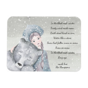 Magical Snow Princess Beer Bleak Midwinter Holiday Magneet