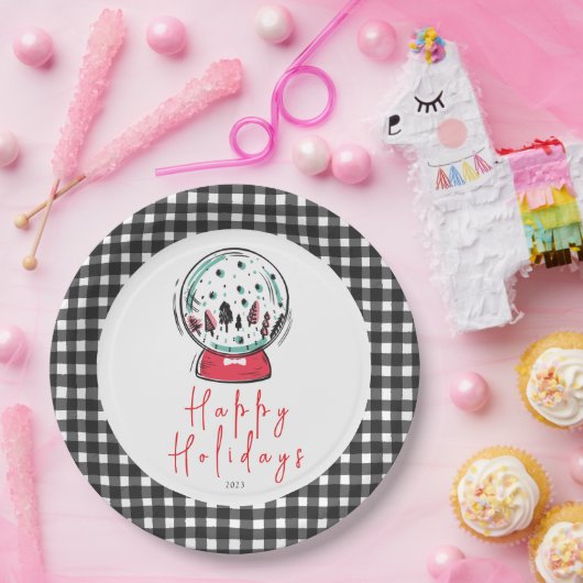 Magical Snow Wereldbol kerstfeest Papieren Bordje (Feest)