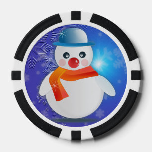 Magical Snowman Poker Chips