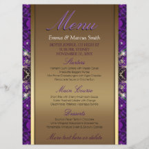 Magical Sparkle Gold+Paars Weddenbig Menu