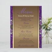 Magical Sparkle Gold+Paars Weddenbig Menu (Staand voorkant)