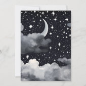 Magical Stars Black Bow Afstudeerfeest Kaart (Achterkant)