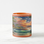Magical Sunset Dolphin Tropical Ocean Mug (Centre)