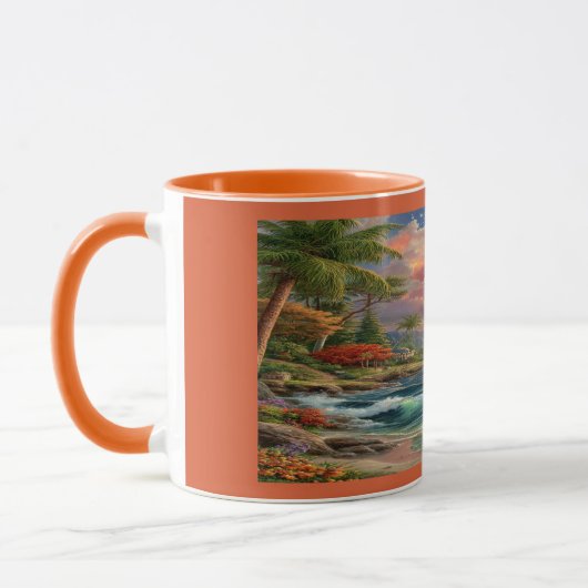 Magical Sunset Dolphin Tropical Ocean Mug (Gauche)