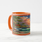 Magical Sunset Dolphin Tropical Ocean Mug (Devant gauche)