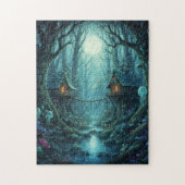 Magical Treehouse Village Fantasy Forest Puzzle (Vertical)