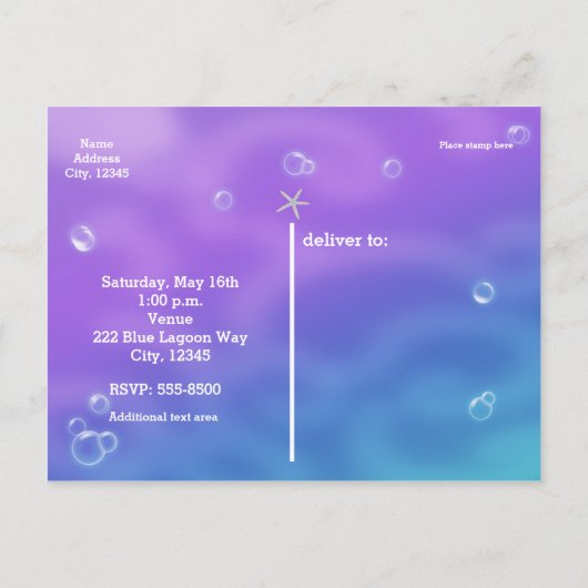 Magical Under the Sea Anniversaire Carte postale I (Dos)