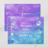 Magical under the Zee Birthday Briefkaart Invitati (Voorkant / Achterkant)