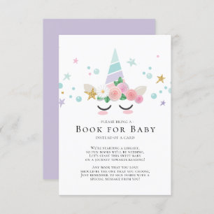 Magical Unicorn Baby shower Book for Baby Card Kaart