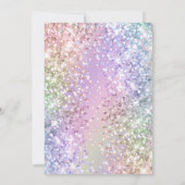 Magical Unicorn Birthday Invitation Kaart (Achterkant)