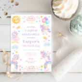 Magical Unicorn Birthday Invitation Kaart