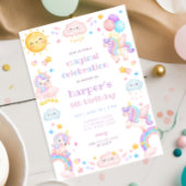 Magical Unicorn Birthday Invitation Kaart