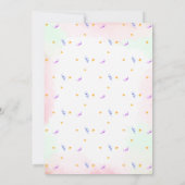 Magical Unicorn Birthday Invitation | Roze goud Kaart (Achterkant)