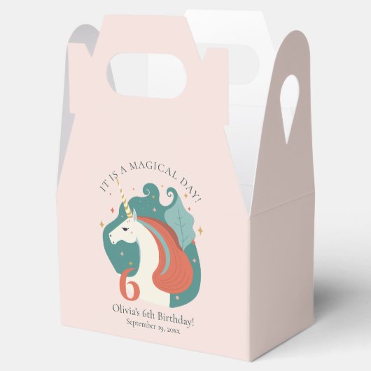 Magical Unicorn Birthday Party Bedankdoosjes (Geopend)