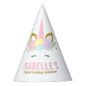 Magical Unicorn Birthday Party Pet Feesthoedjes (Voorkant)