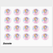 Magical Unicorn Dream Invitation Ronde Sticker (Vel)
