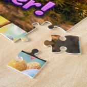 Magical unicorn Easter jigsaw puzzle rainbow fan t (Côté)