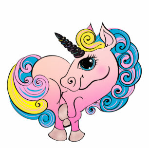Magical Unicorn Girly Cute Pink Fantasy Horse Staand Fotobeeldje