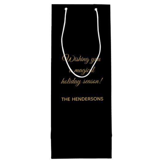 Magical Unicorn Holiday Wijn Cadeautas (Achterkant)